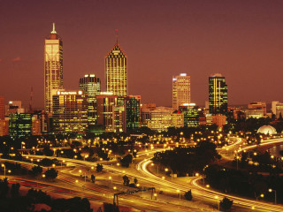 City skyline night purple sky 10 - alexander johnston free wallpaper