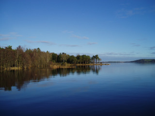 Lake trees blue sky clouds 13 - lake free wallpaper
