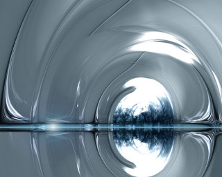 Large circular object reflection trees 2 - ray free wallpaper