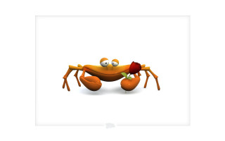 Crab rose mouth eyes back - a crab free wallpaper