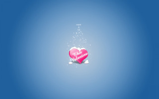 Pink heart message floating bubbles - a pink heart free wallpaper
