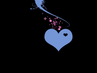 Heart shaped fairies side top - a fairy free wallpaper
