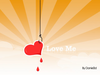 Heart hook love me blood - a heart free wallpaper