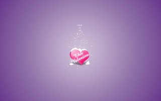 Pink heart message purple background 7 - a pink heart free wallpaper