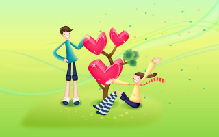 Couple tree hearts balloon love 2 - balloon free wallpaper