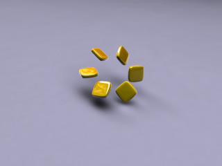Yellow objects gray surface shadow - a group free wallpaper