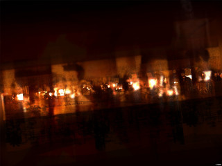 Blurry city street night lights 4 - a blurry photo of a city street free wallpaper