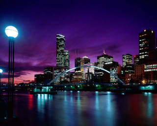 City skyline bridge river night 49 - andrew law free wallpaper