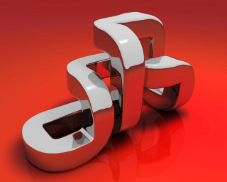 Red white 3d computer font - font free wallpaper