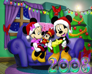 Mickey mouse couple couch christmas 3 - pixar and disney animation free wallpaper