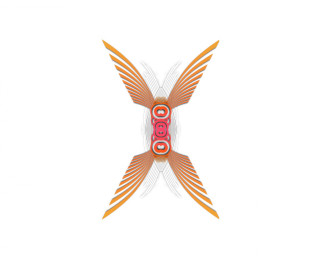 Fish two wings pink body - concept design free wallpaper