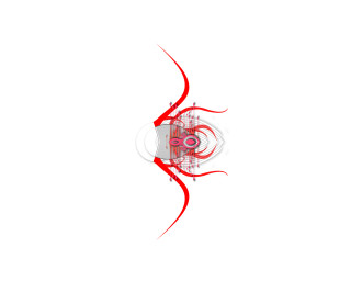 Red white abstract design swirl - abstract design free wallpaper
