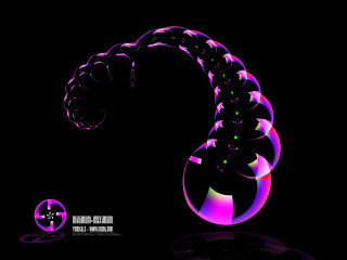 Purple black abstract swirls ambient - c4d free wallpaper