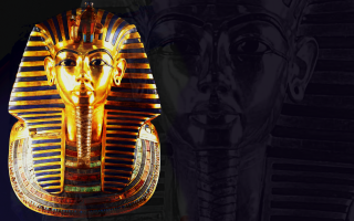 Golden mask black background egyptian - a gold background free wallpaper