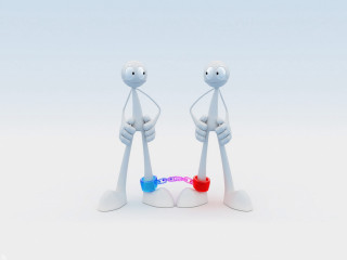 Cartoon figures toothbrushes toothpaste white - a white background free wallpaper