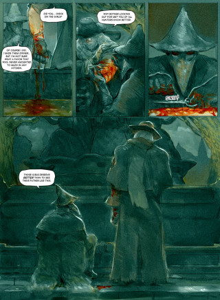 Man dog hat knife blood - ben templesmith free wallpaper