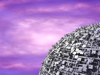 Large structure windows sky background - afrofuturism free wallpaper