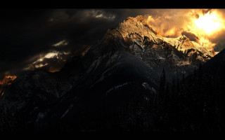 Mountain clouds sunshine forest sky 2 - the cloud above free wallpaper