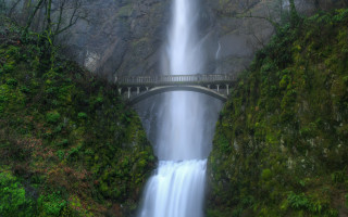 Bridge waterfall bridge background falls 2 - a bridge over free wallpaper
