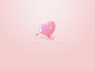 Pink heart arrow pink background 2 - a pink heart free wallpaper
