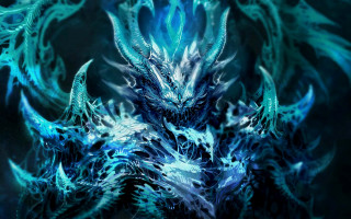 Blue dragon large wings water - large wing free wallpaper