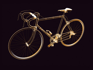 Golden bicycle black background gold - golden free wallpaper