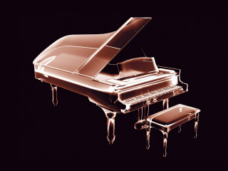Piano stool image showing interior - melting free wallpaper