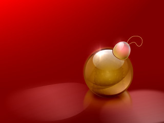 Shiny gold object red background - shiny free wallpaper