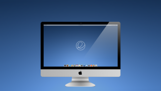 Computer monitor blue background white - purism free wallpaper