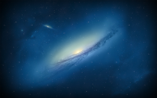 Bright blue object in sky - galaxy free wallpaper