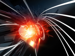 Black white abstract red light 3 - beeple free wallpaper
