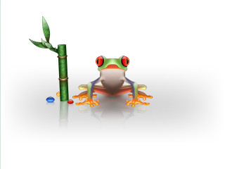 Frog bamboo plant red eyes - red eye free wallpaper