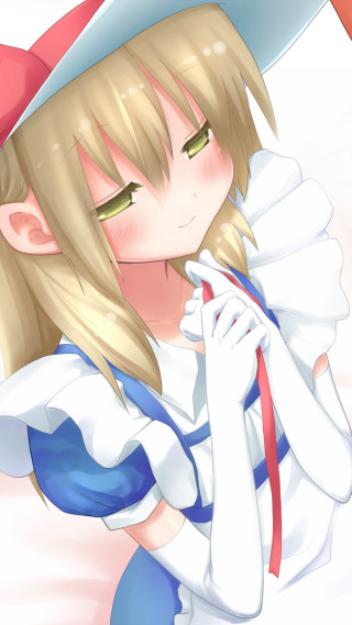 Kawaii alice prin blonde umbrella - a red hat free wallpaper