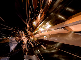Large abstract picture lights center 2 - line free wallpaper