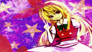 Girl bow stars bed background - neoexpressionism free wallpaper