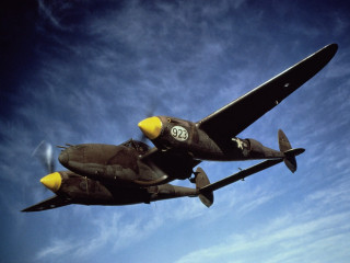 Propeller plane blue sky clouds 4 - a propeller plane free wallpaper