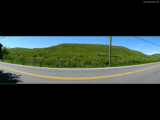Road hill telephone pole foreground 2 - a road free wallpaper