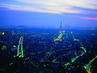 City night tower lights aurora 2 - charles angrand free wallpaper