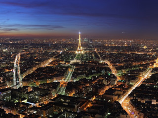 Paris tower night city lights - paris school free wallpaper
