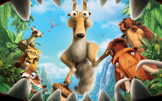 Animals forest sky mountain birds - a group of animals free wallpaper