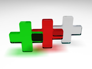Colored crosses red middle white 3 - colored free wallpaper