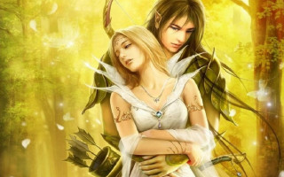 Couple woods wings together arms - the wood together free wallpaper