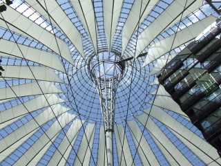 Tall building skylight roof view 4 - a view free wallpaper