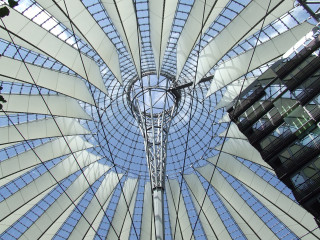 Tall building skylight roof view 5 - a view free wallpaper