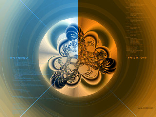 Flower blue yellow circle center - a blue center free wallpaper