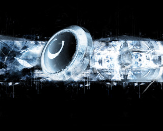 Nike logo black white paint 3 - biomechanical free wallpaper