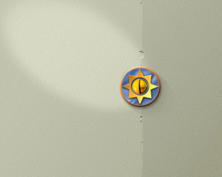 Clock sun star shadow wall 3 - a wall free wallpaper