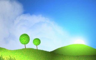 Two trees hill blue sky - two tree free wallpaper