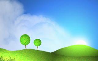 Two trees hill blue sky 2 - two tree free wallpaper