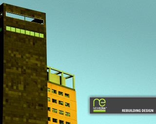 Tall building clock sign remudling - side and a sign free wallpaper